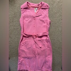 Talbots Pink belted dress